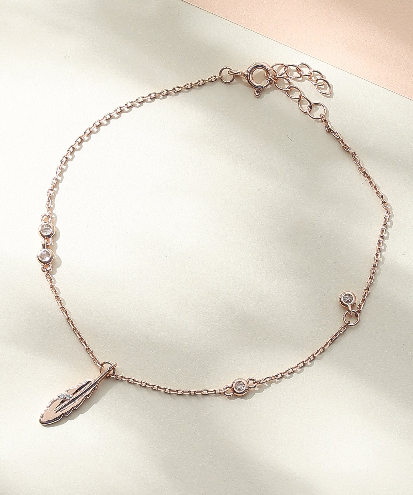 Feather Charm Bracelet