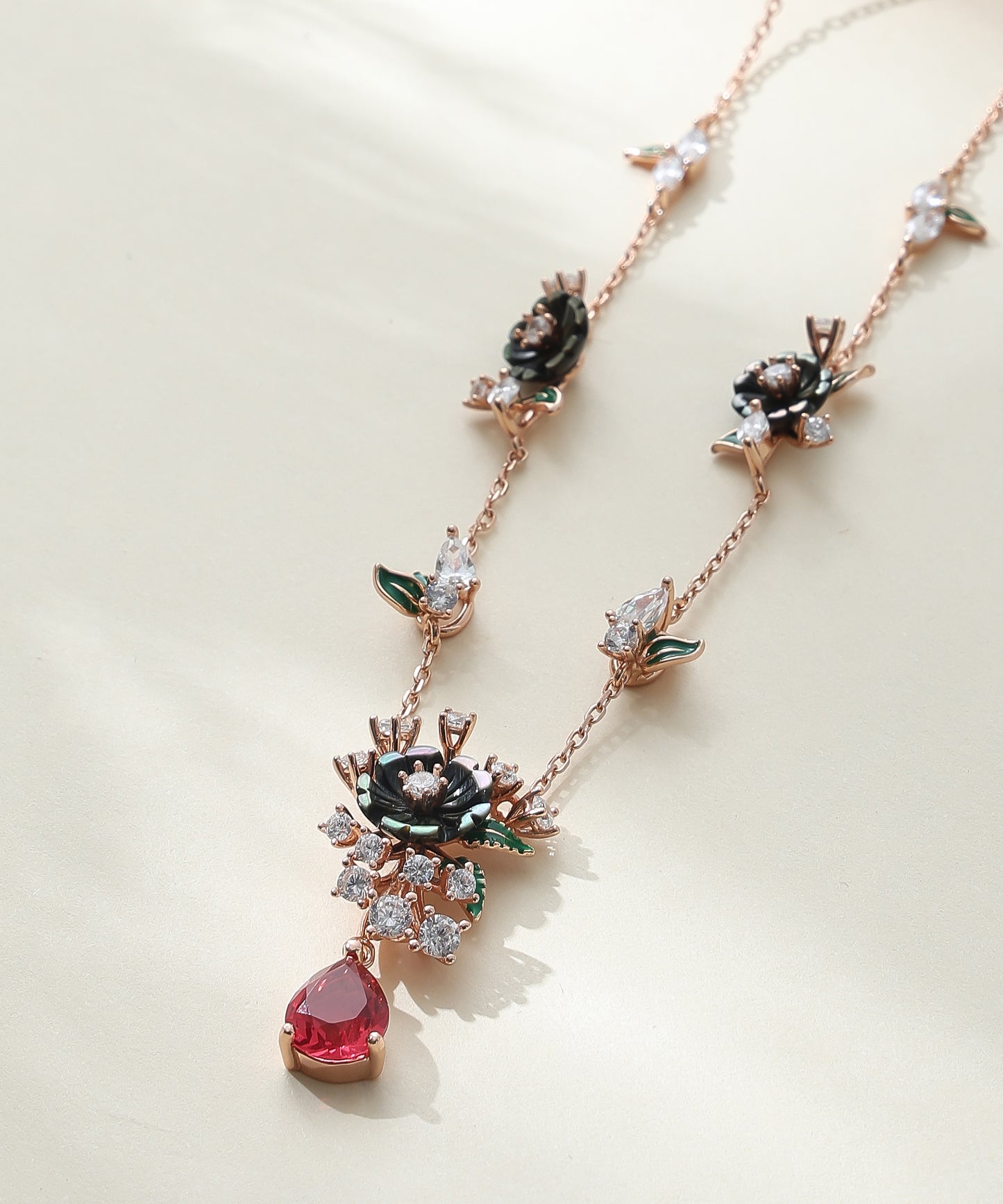 Crimson Bloom Necklace