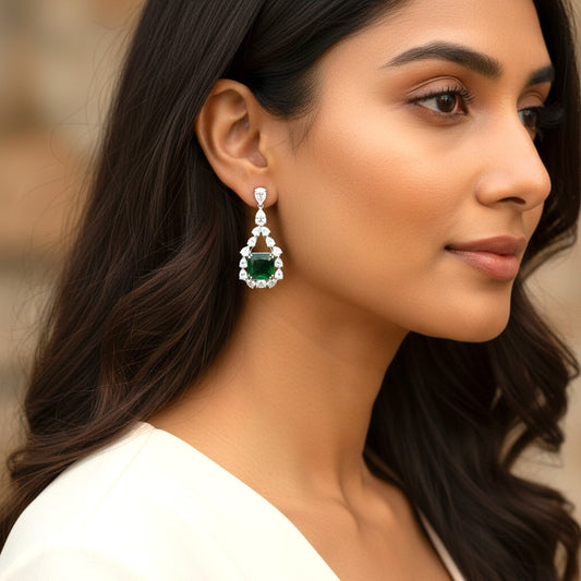 White CZ Earrings