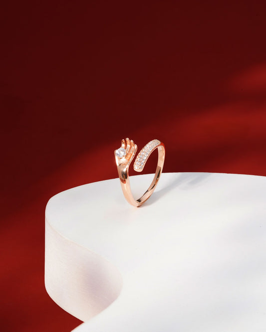 Siora Embrace Wrap Ring | 925 Sterling Silver Rose Gold