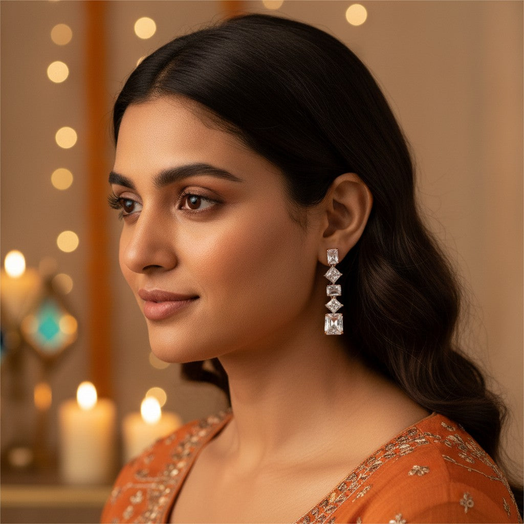 CZ Drop Earrings