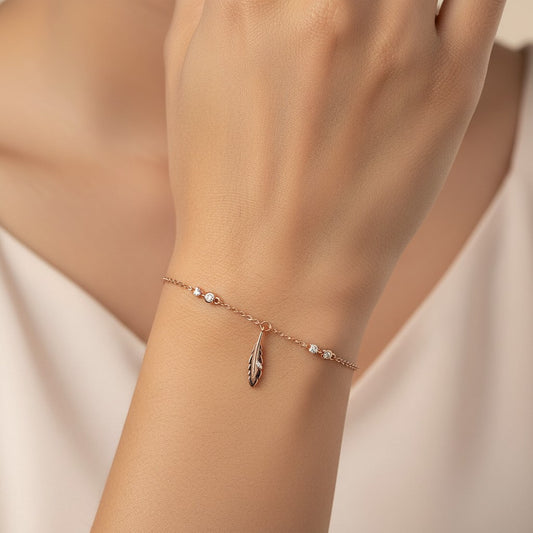 Feather Charm Bracelet