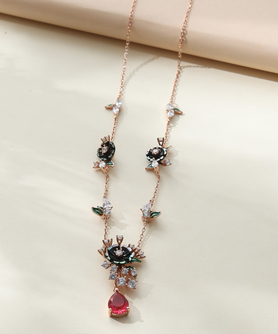 Crimson Bloom Necklace