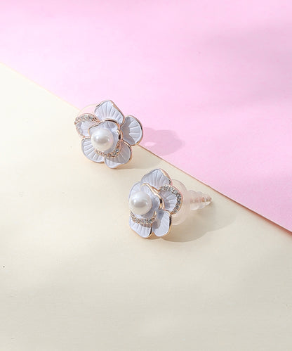 White Blossom Earrings
