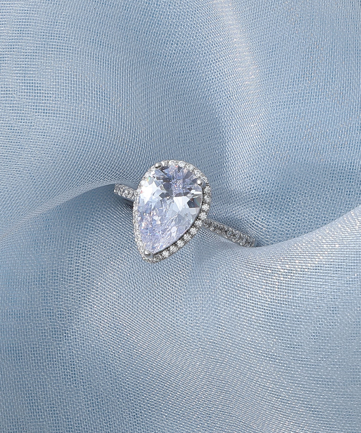 Lume Tear Solitaire Ring