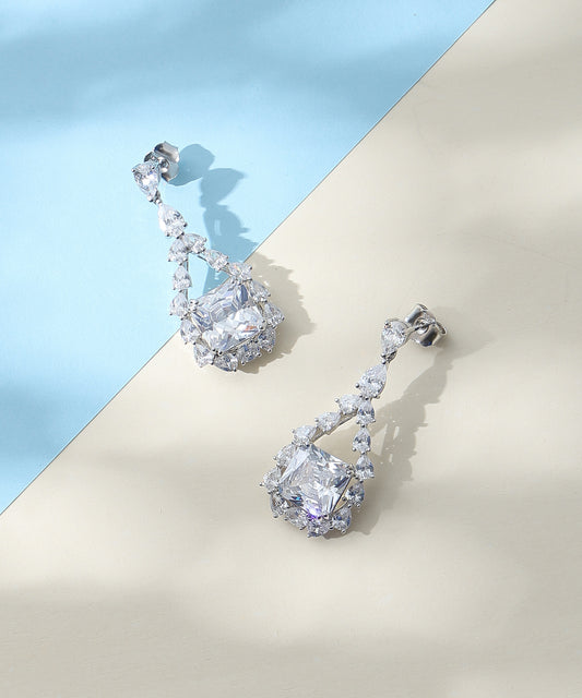White CZ Earrings