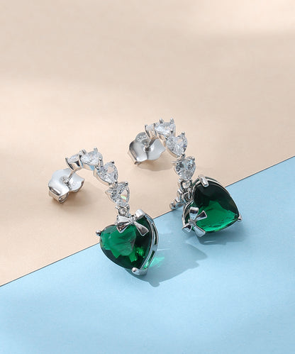 Emerald Heart Earrings