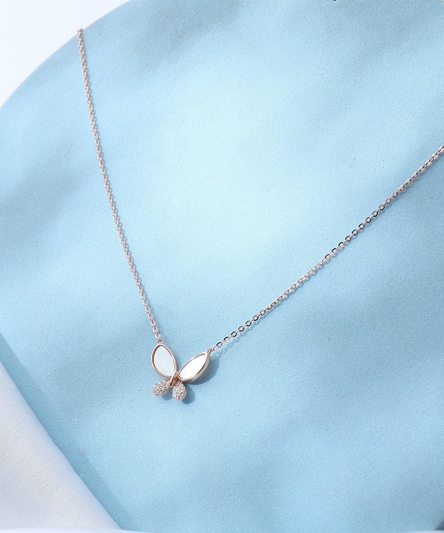 Ethereal Bloom Butterfly Necklace