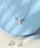 White Floral Pendant Set