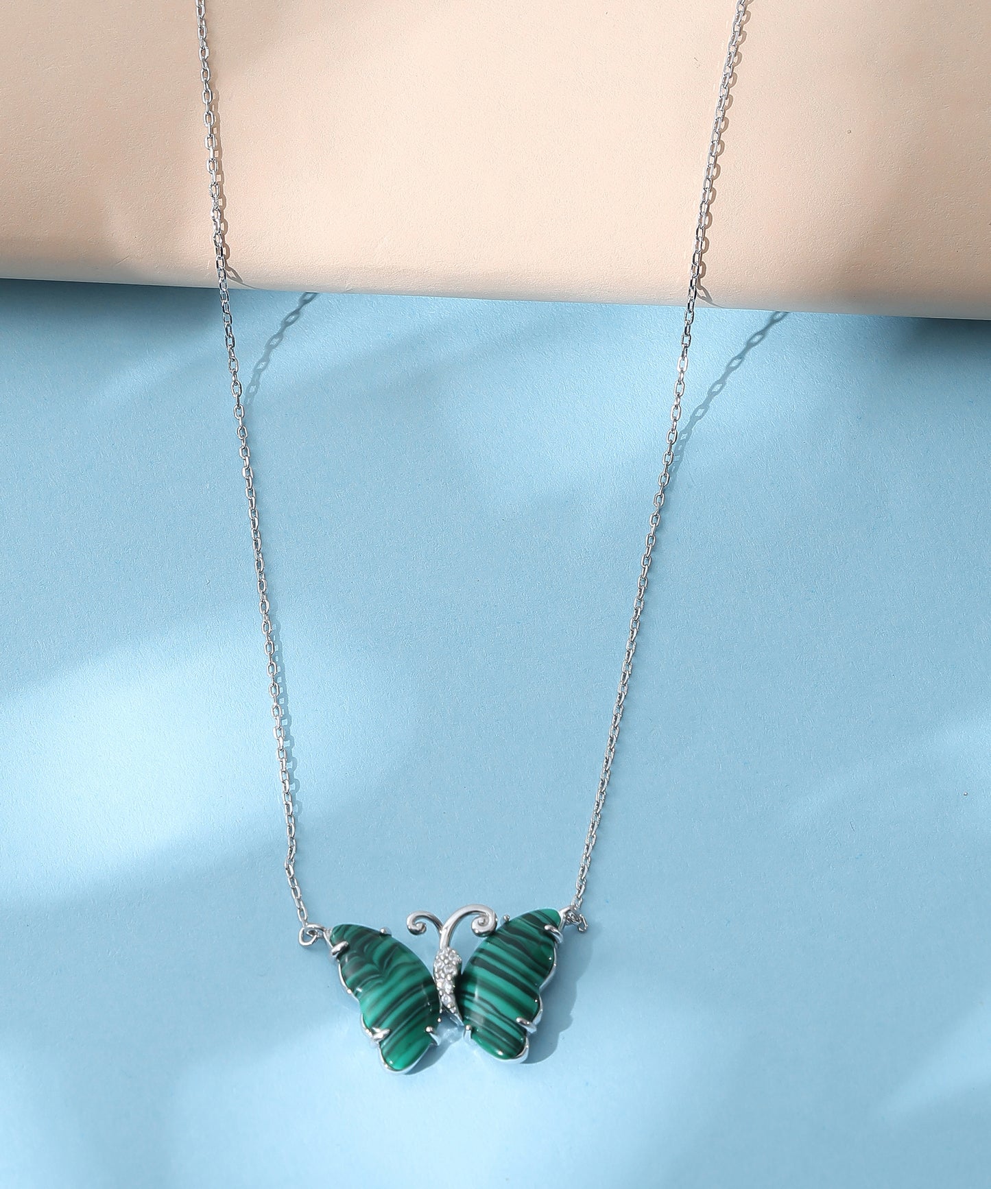 Emerald Butterfly Necklace