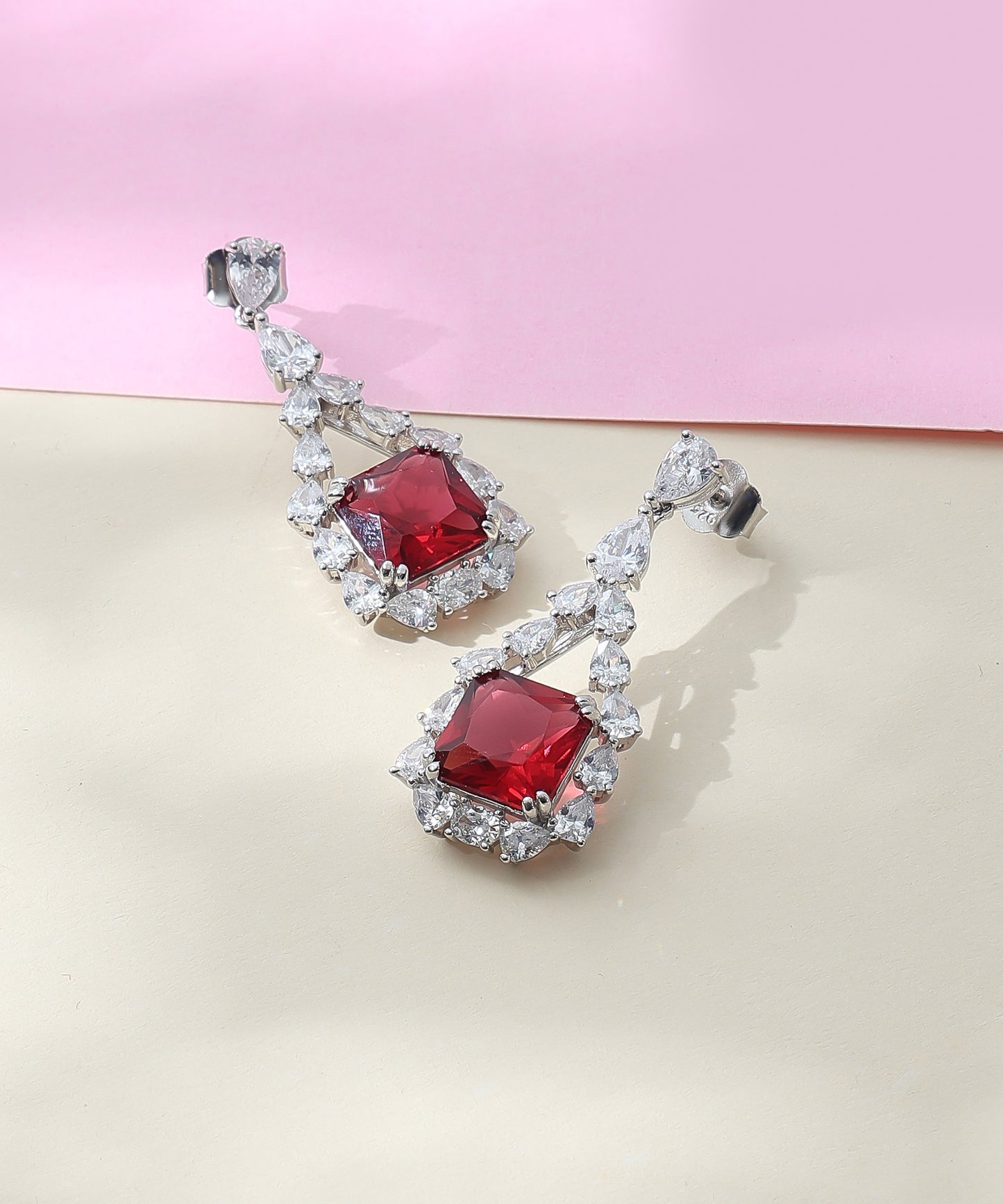 White CZ Earrings