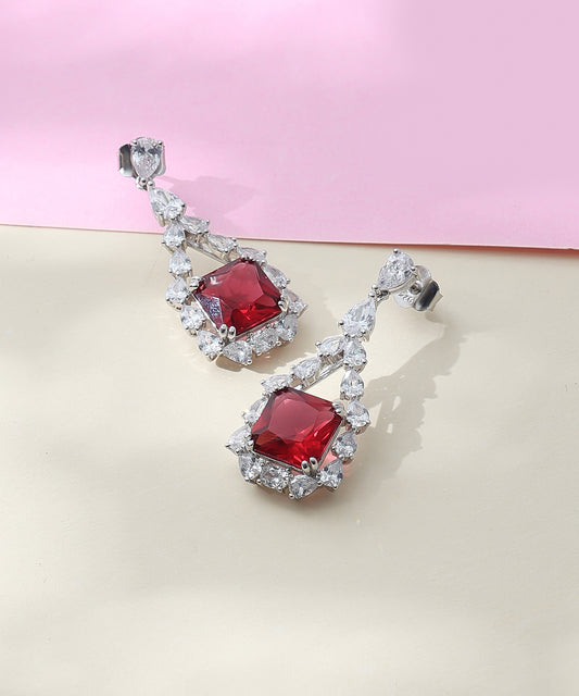 White CZ Earrings