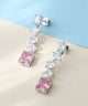 Pink CZ Drop Earrings
