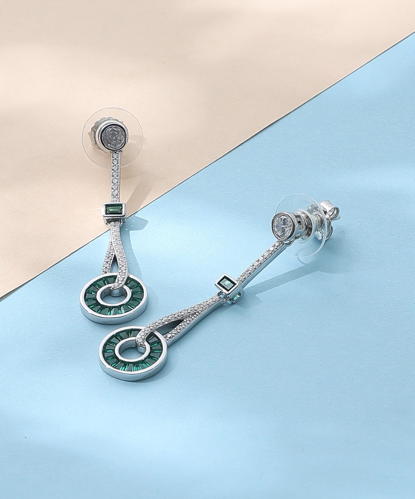 Emerald Orbit Earrings