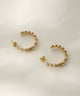 Classic Pearl Beaded Hoop Earrings