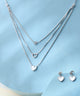 White Heart Pendant Set