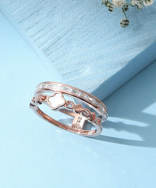 Twin Spark Band Ring