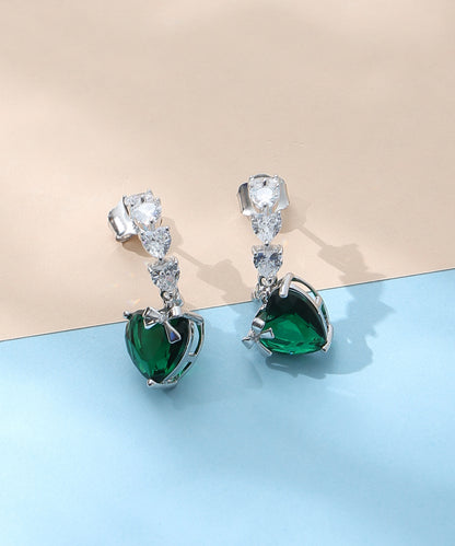 Emerald Heart Earrings