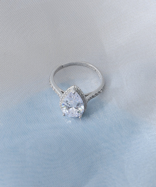 Lume Tear Solitaire Ring
