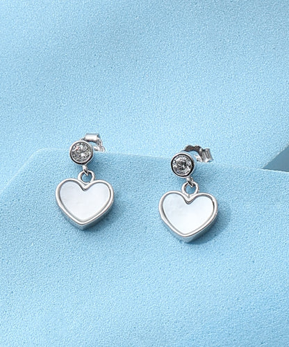 White Heart Pendant Set