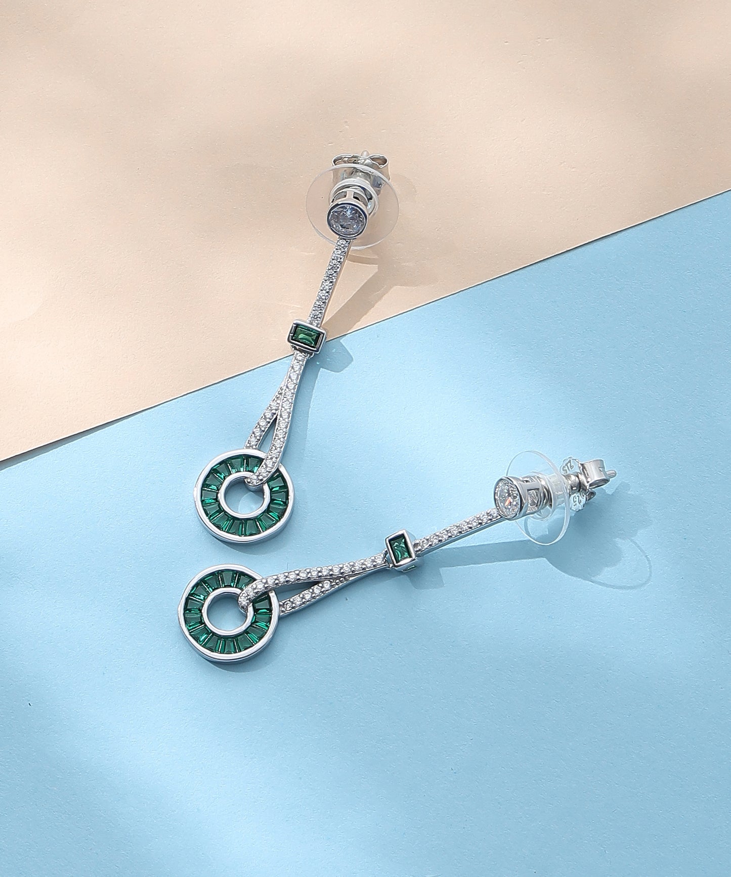 Emerald Orbit Earrings