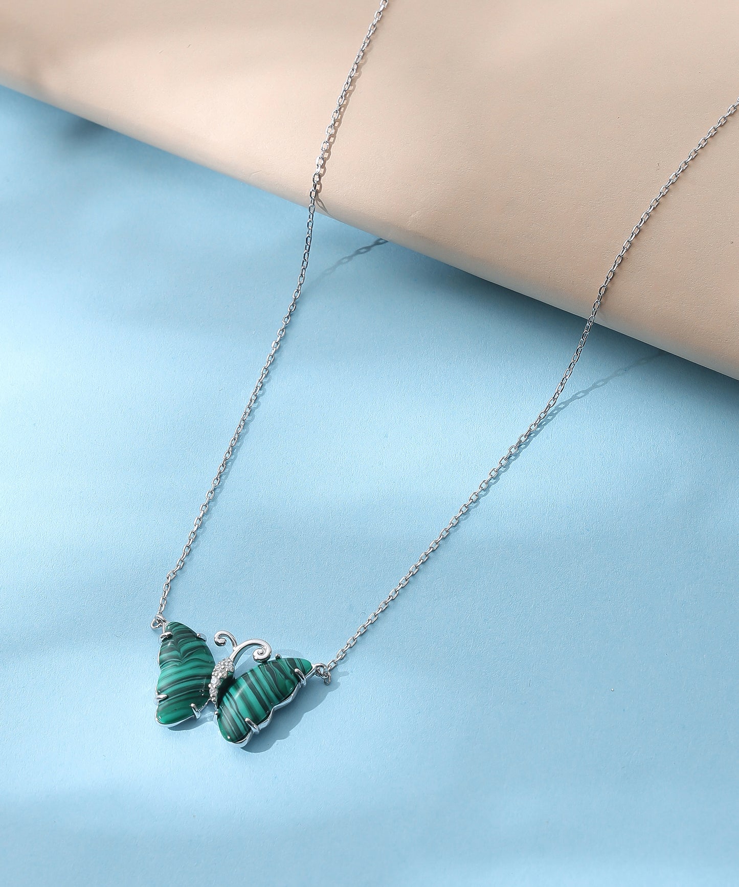 Emerald Butterfly Necklace