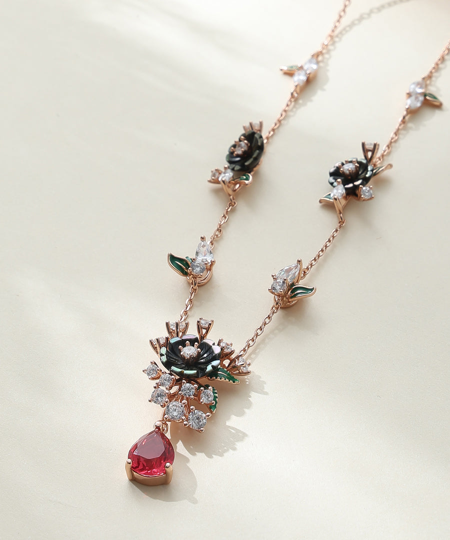 Crimson Bloom Necklace