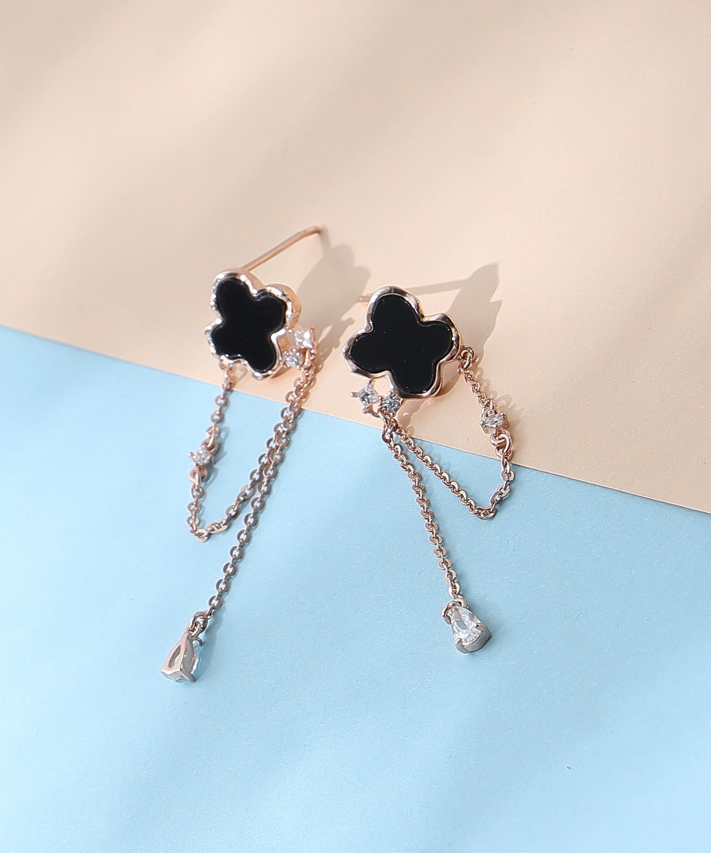 Black Clover Drop Earrings