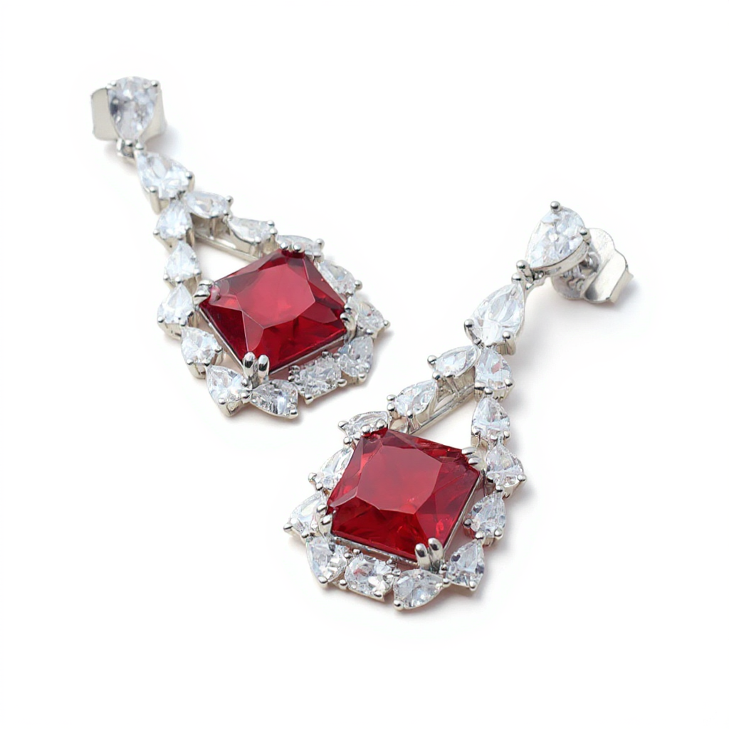 White CZ Earrings