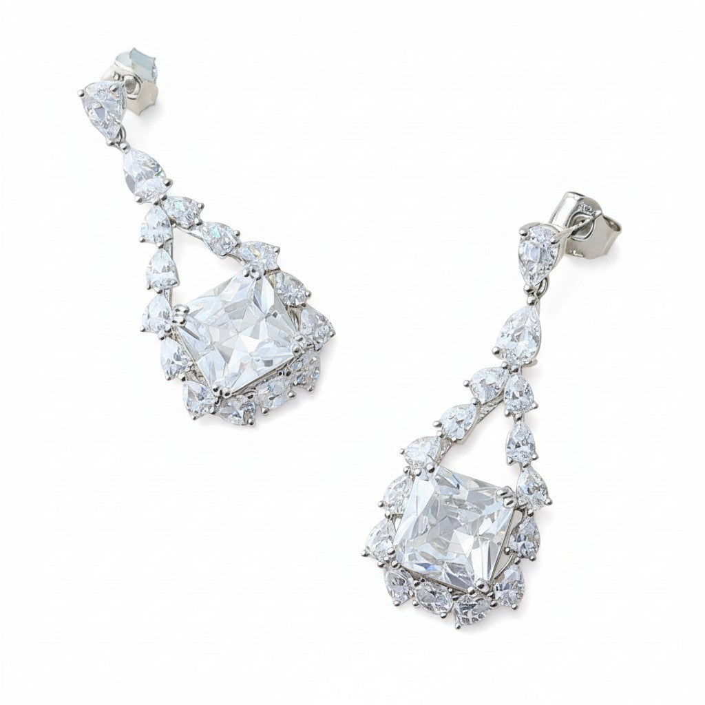 White CZ Earrings