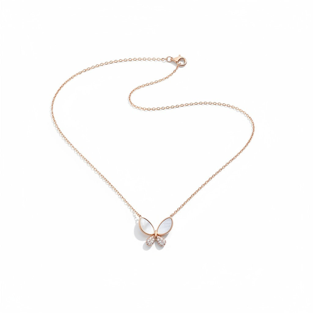Ethereal Bloom Butterfly Necklace
