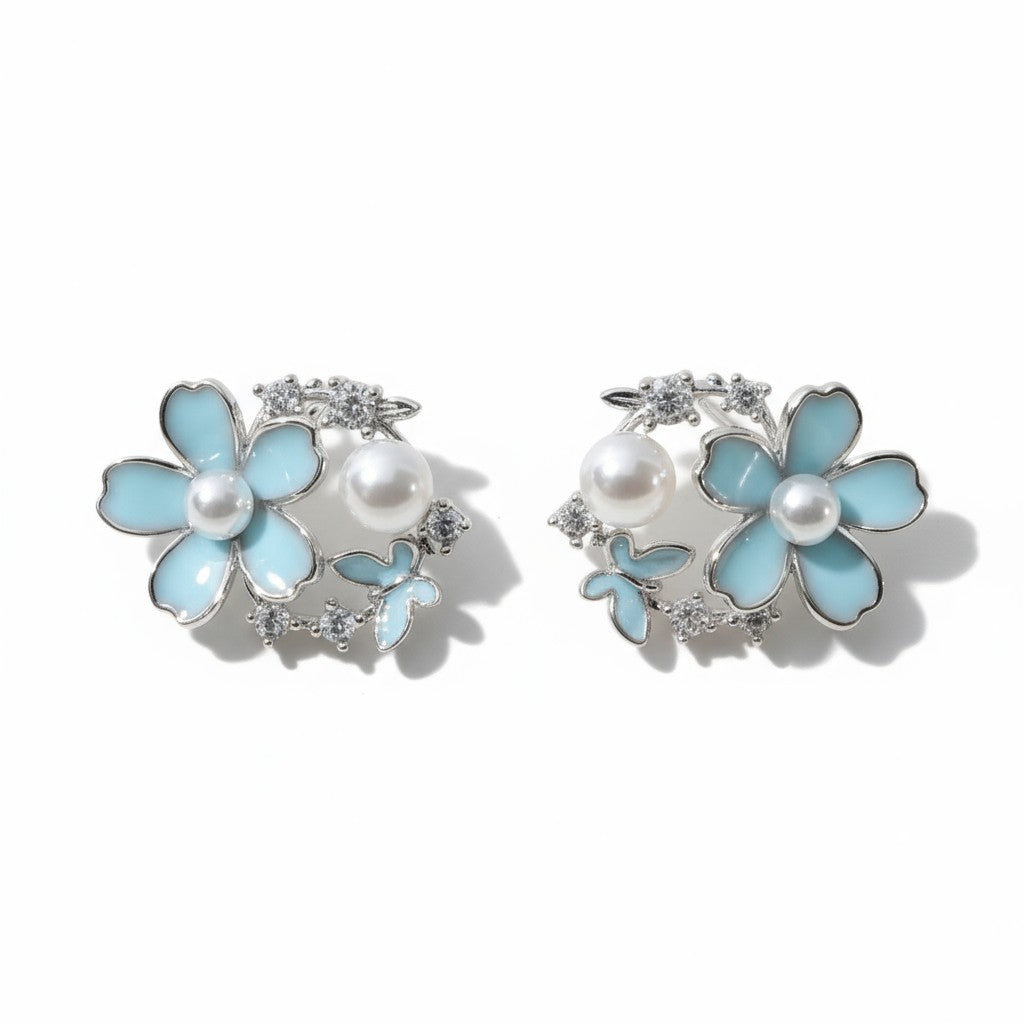 Blue Bloom Earrings