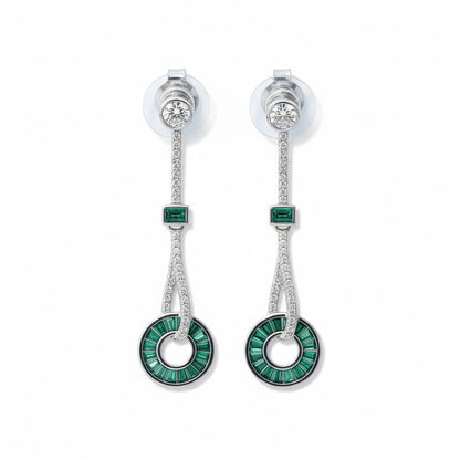 Emerald Orbit Earrings