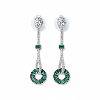 Emerald Orbit Earrings