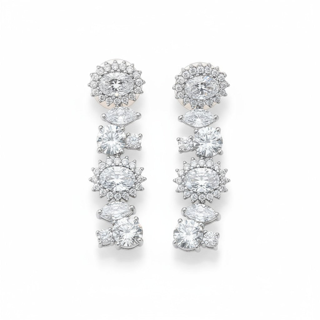 Celeste Cluster CZ Earrings