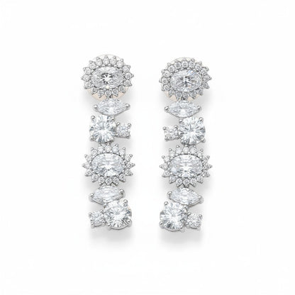Celeste Cluster CZ Earrings