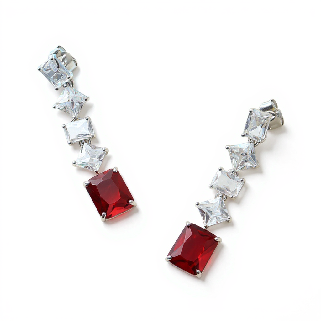 White CZ Earrings