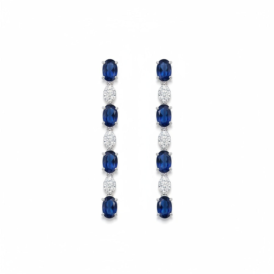 Azure Drop CZ Earrings