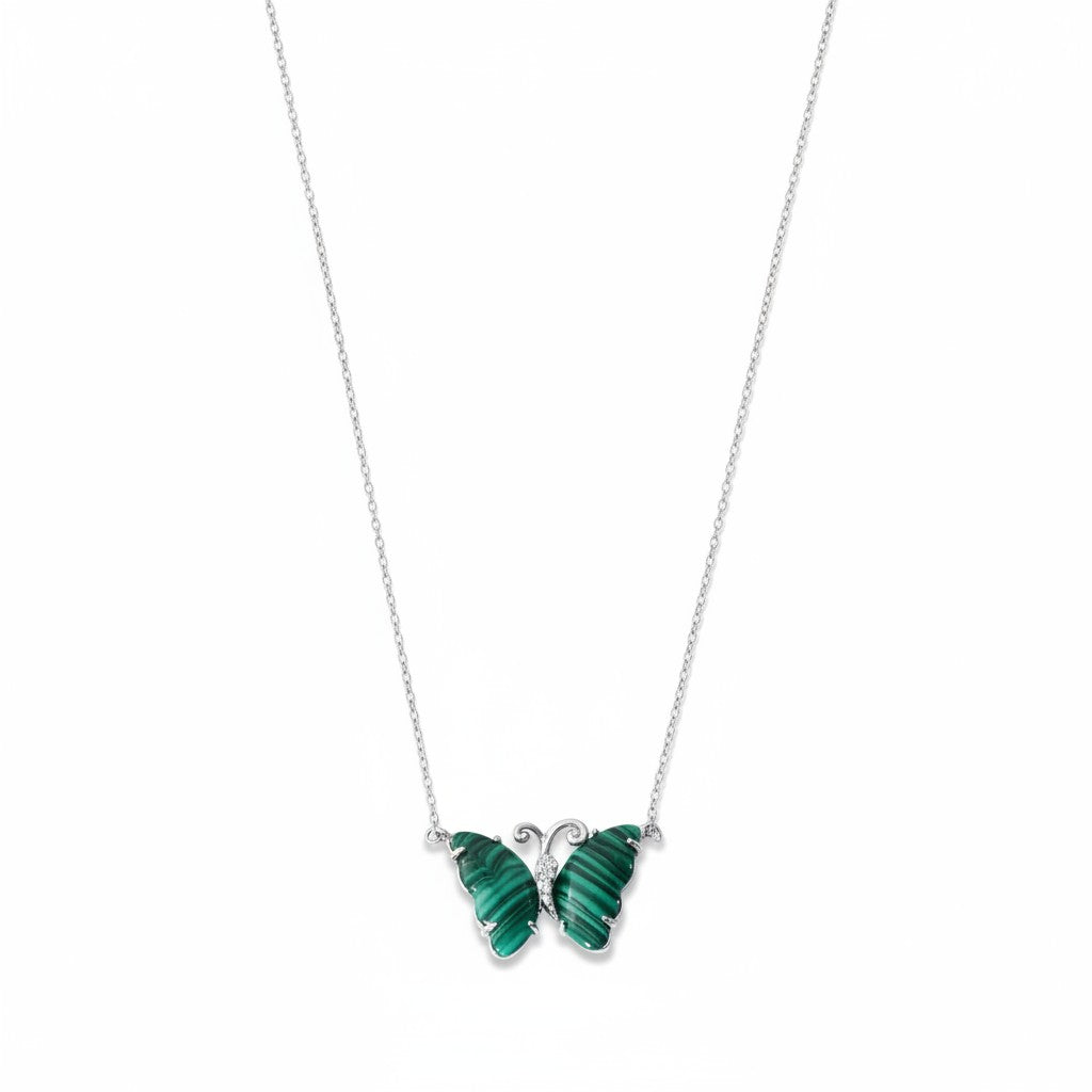 Emerald Butterfly Necklace
