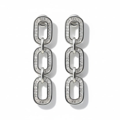 Link Luxe CZ Earrings