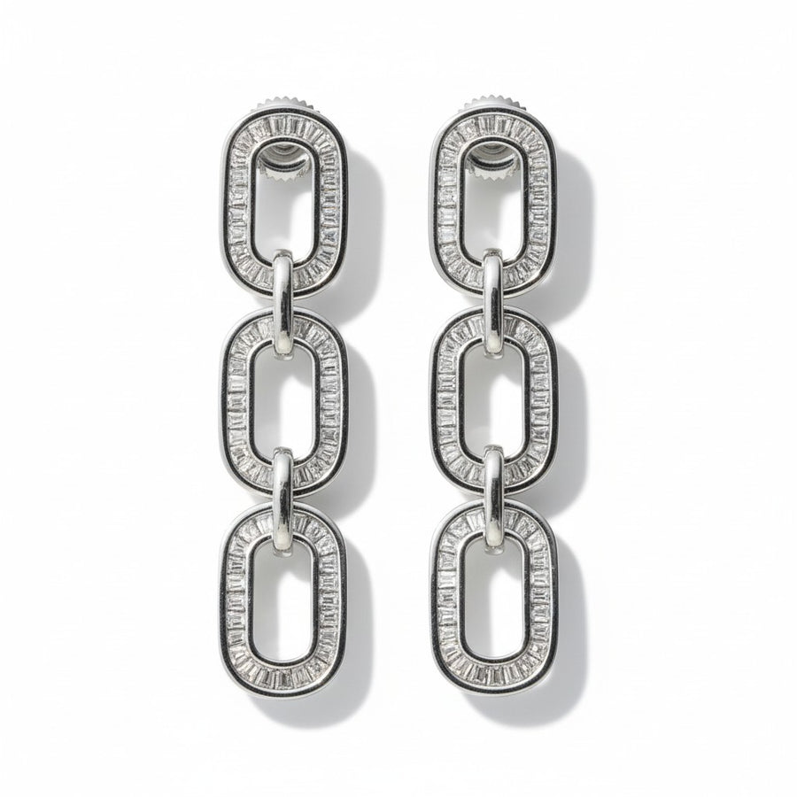 Link Luxe CZ Earrings