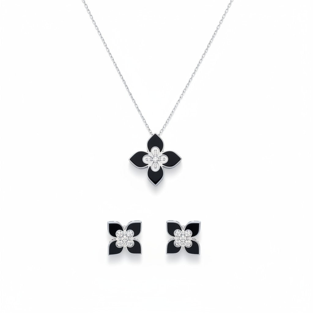 Noir Bloom Jewellery Set