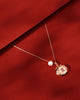 Siora Tortoise Pearl Charm Pendant Necklace | 925 Sterling Silver Rose Gold