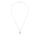 Siora Silver Baguette Heart Jewellery Set | 925 Sterling Silver Rhodium Plated | Necklace + Earrings