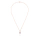 Siora Baguette Heart Jewellery Set | 925 Sterling Silver Rose Gold | Necklace + Earrings