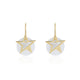 Siora Gold Star & Pearl Hook Earrings | 925 Sterling Silver 18K Gold Plated
