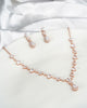 Siora Bridal Statement CZ Necklace | 925 Sterling Silver Rose Gold