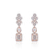Siora Luxe CZ Bridal Drop Earrings | 925 Sterling Silver Rose Gold