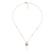 Siora Heart Lock CZ Pendant Necklace | 925 Sterling Silver Rose Gold