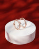 Siora Baguette Spark Hoop Earrings | 925 Sterling Silver Rose Gold